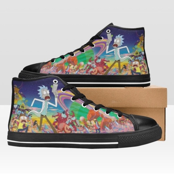 Rick and Morty High Top Canvas Sneakers Mens 13